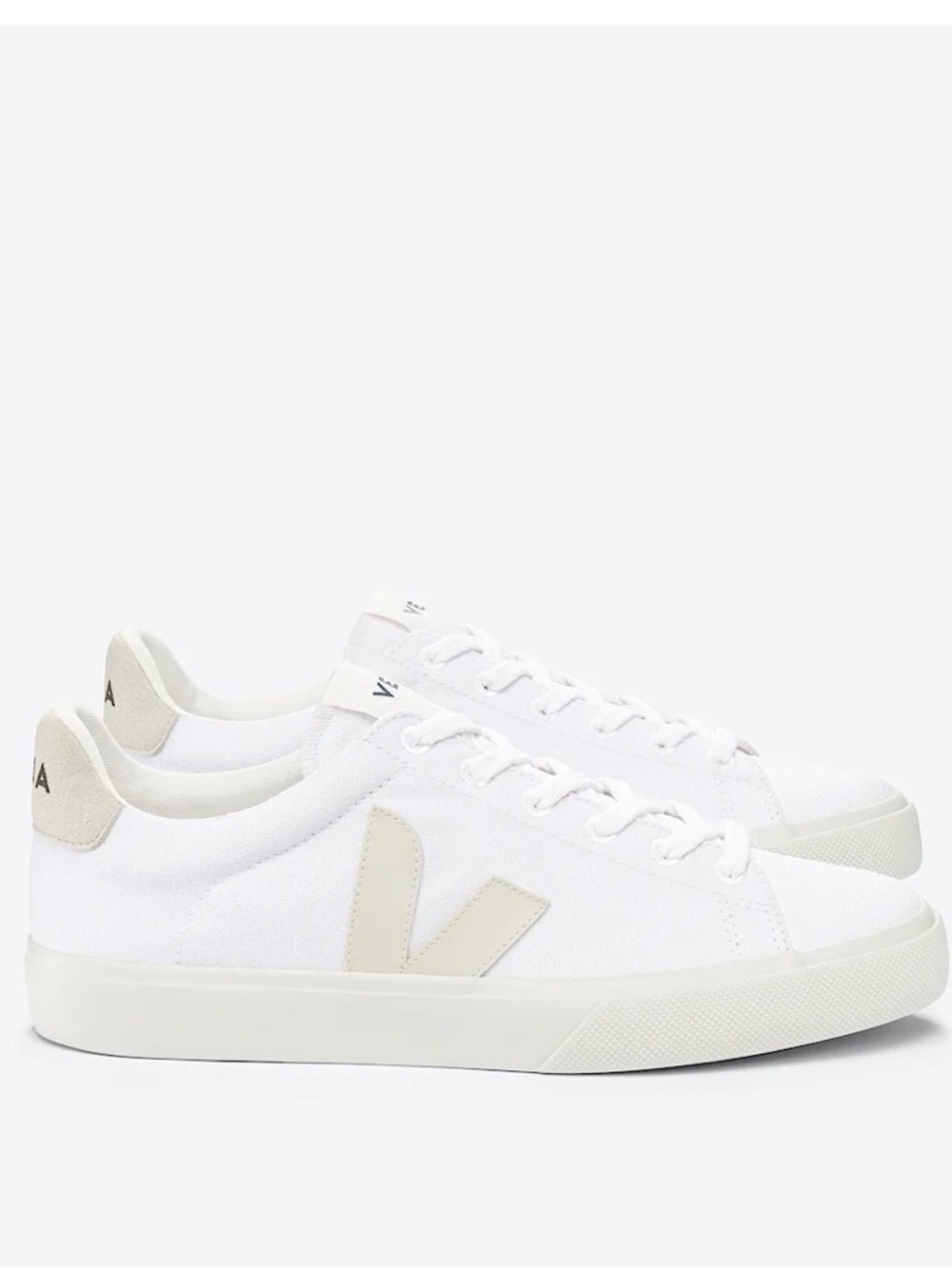 VEJA WOMEN’S CAMPO CANVAS WHITE PIERRE SIZE 5 - Picture 2 of 6